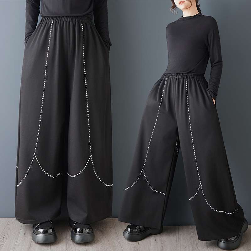 レディース ワイドレッグ ルーズパンツ