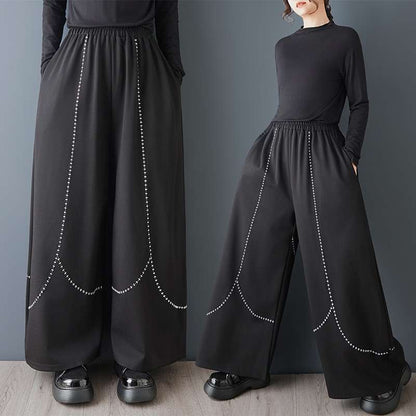 レディース ワイドレッグ ルーズパンツ
