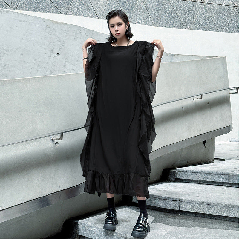 レディース ブラックワンピース ゆったり