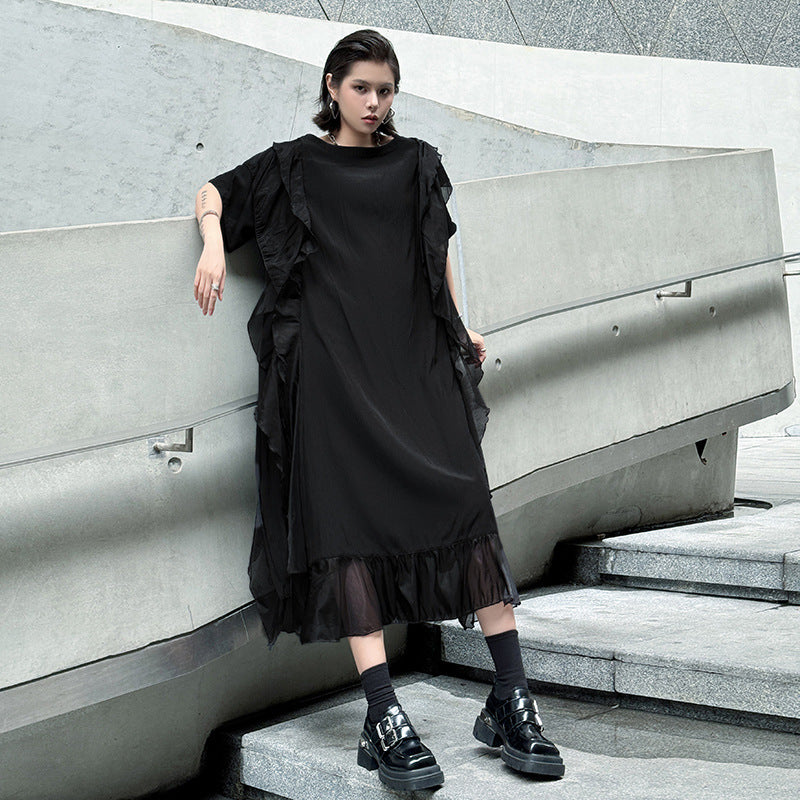 レディース ブラックワンピース ゆったり