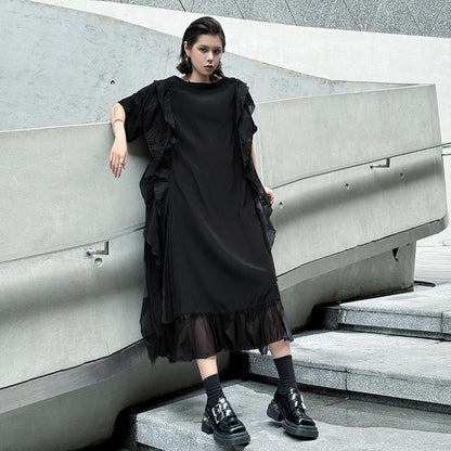 レディース ブラックワンピース ゆったり